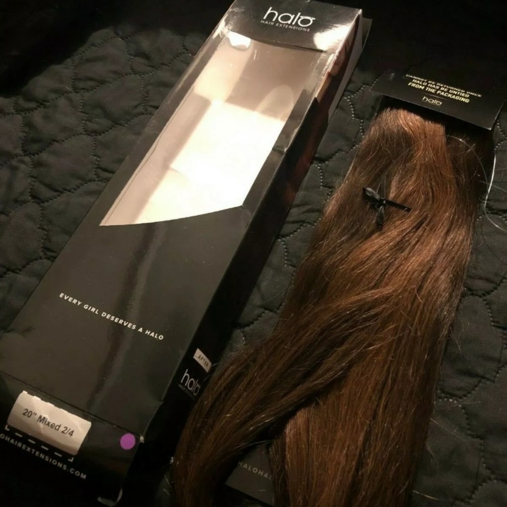The Halo Human Hair Extensions 2/4 20” Brown